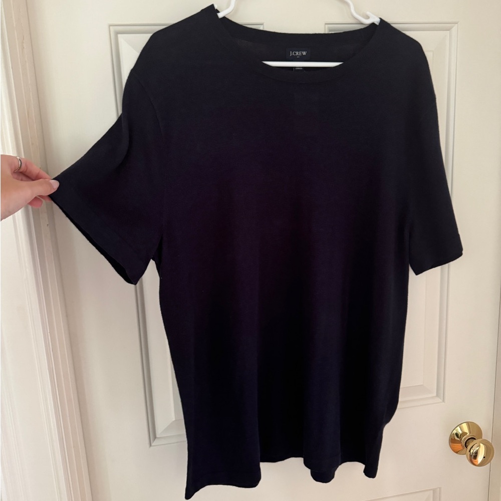 NWT J. Crew Summer Navy Knit Short Sleeve Shirt